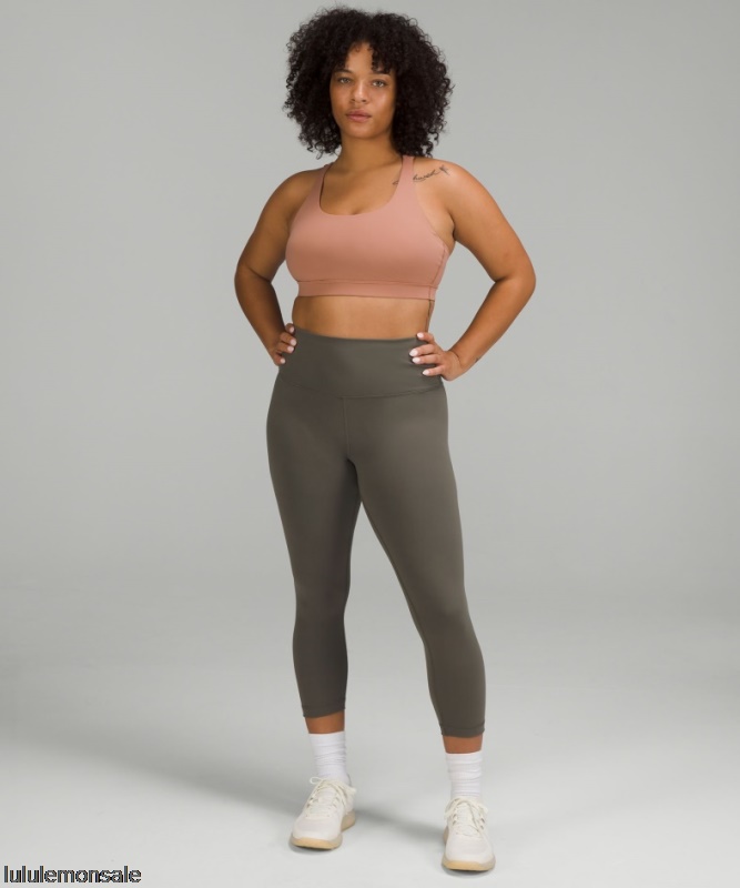 Lululemon Damen DELULU078 | Wunder Train High-rise Crop 23 Johannisbrotbraun